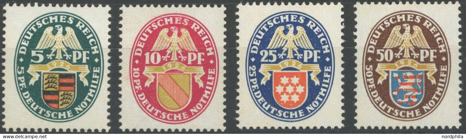 Dt. Reich 398-401 , 1926, Nothilfe, Postfrischer Prachtsatz, Mi. 230.- - Autres & Non Classés