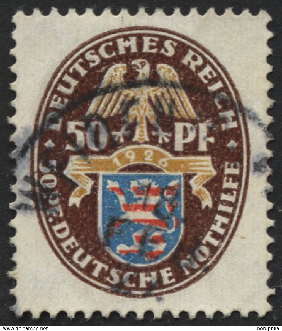 Dt. Reich 401X O, 1926, 50 Pf. Nothilfe, Wz. Stehend, Pracht, Mi. 130.- - Usados