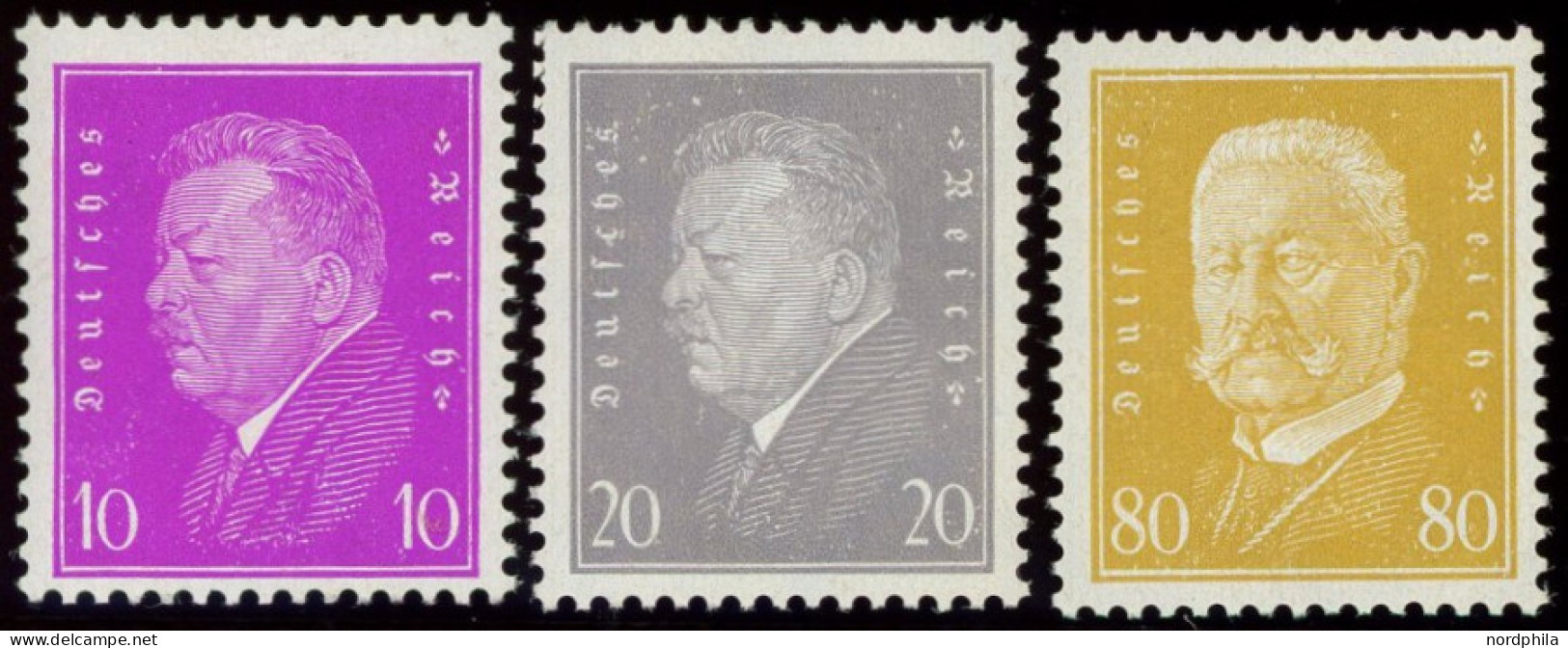 Dt. Reich 435-37 , 1930, Reichspräsidenten, Postfrischer Prachtsatz, Mi. 180.- - Otros & Sin Clasificación