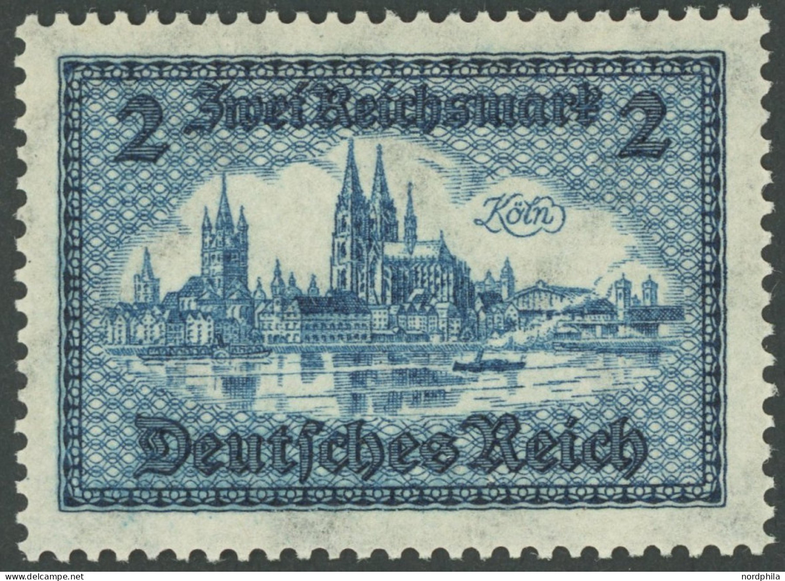 Dt. Reich 440 , 1930, 2 RM Alt-Köln, Postfrisch, Pracht, Gepr. Peschl, Mi. 150.- - Andere & Zonder Classificatie