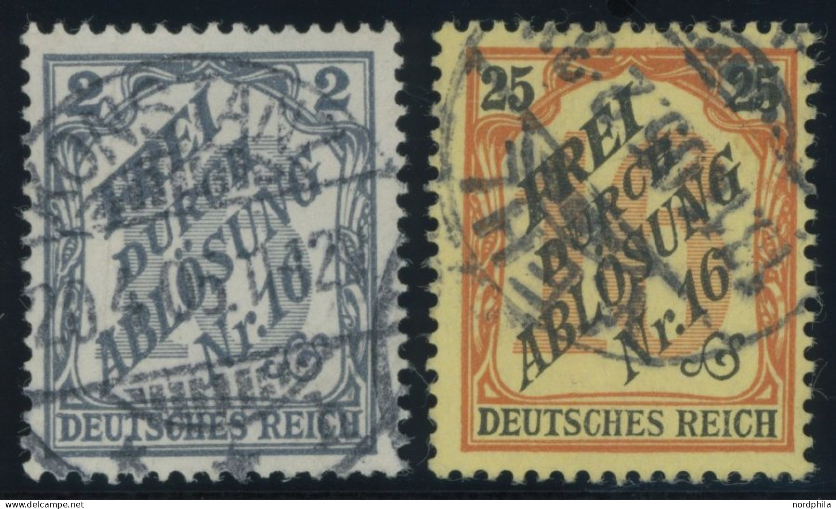 DIENSTMARKEN D 9,14 O, 1905, 2 Und 25 Pf. Baden, 2 Pf. Leichte Bugspur Sonst Pracht, Mi. 170.- - Service