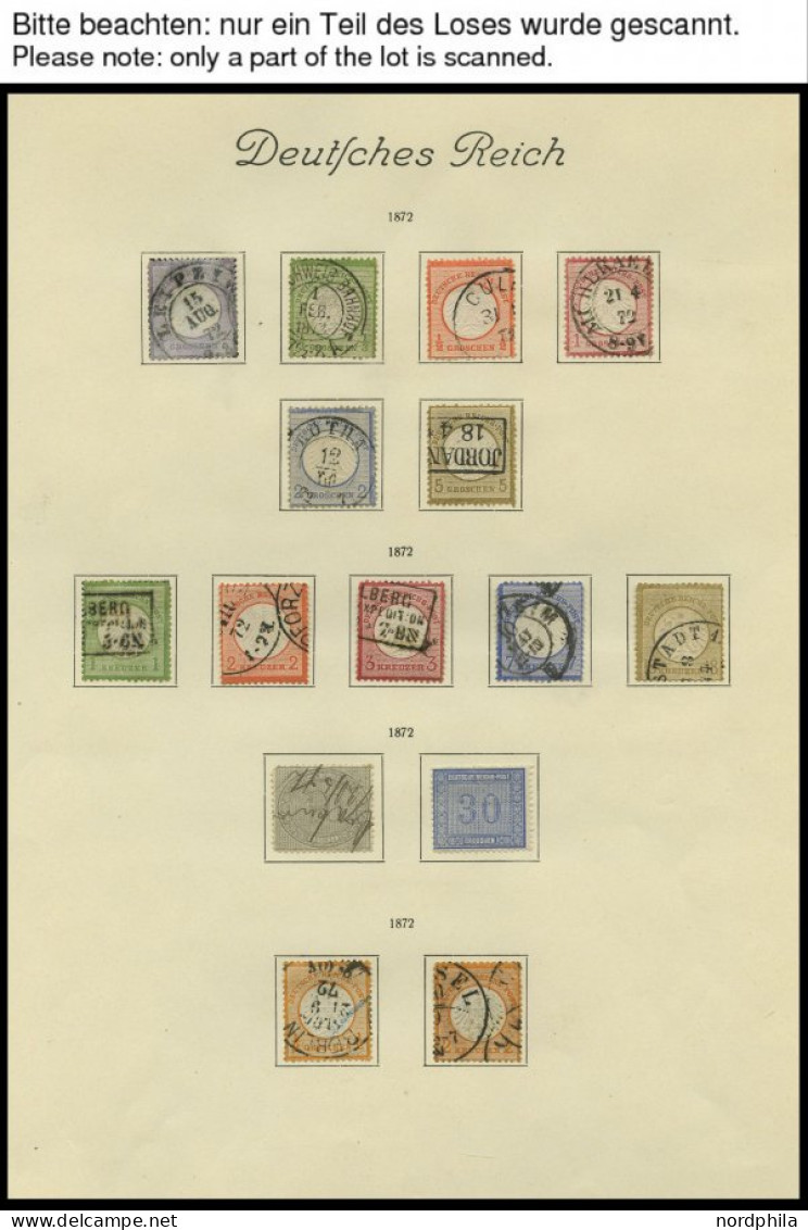 SAMMLUNGEN O, Fast Nur Gestempelter Alter Sammlungsteil Dt. Reich Von 1872-1915, Etwas Unterschiedliche Erhaltung Mit Vi - Used Stamps