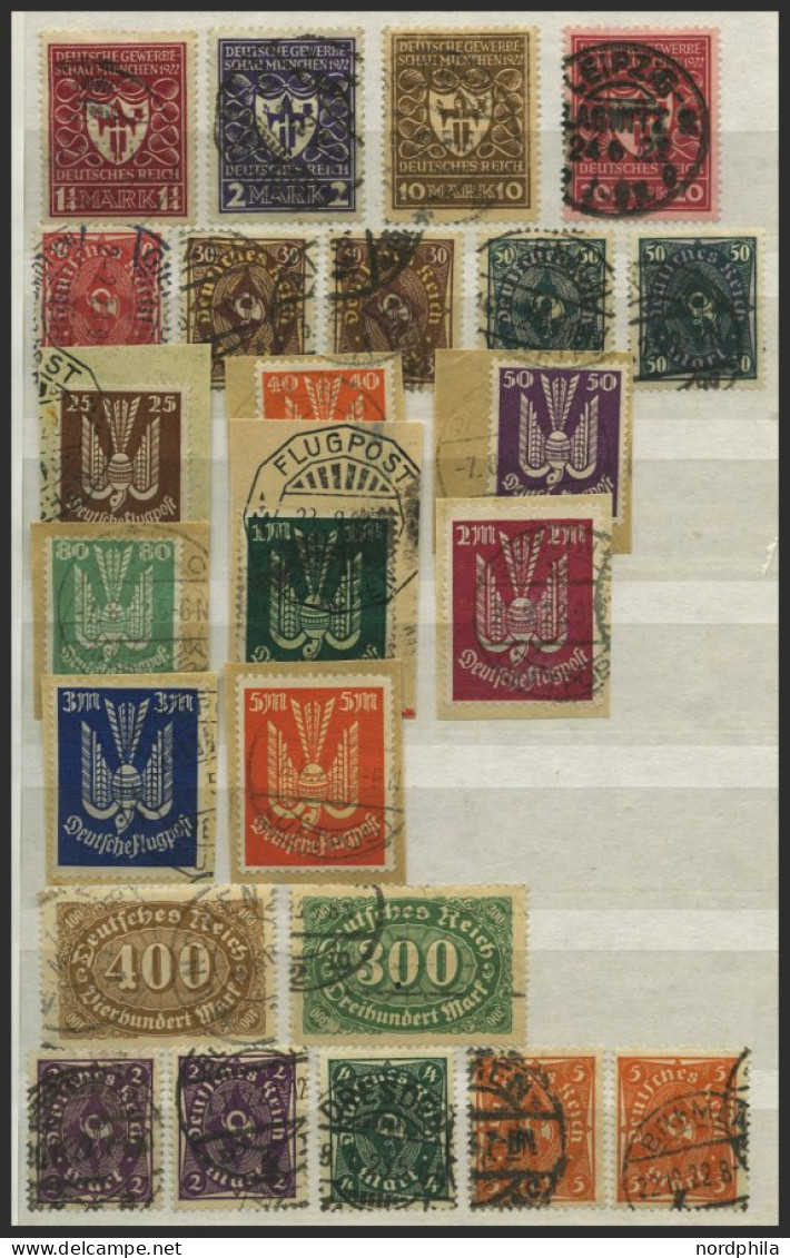 SAMMLUNGEN A. 99-337 O,BrfStk , 1916-23, Gestempelte Sammlung Von 217 Verschiedenen Meist Kleineren Werten Inflation Im  - Usados