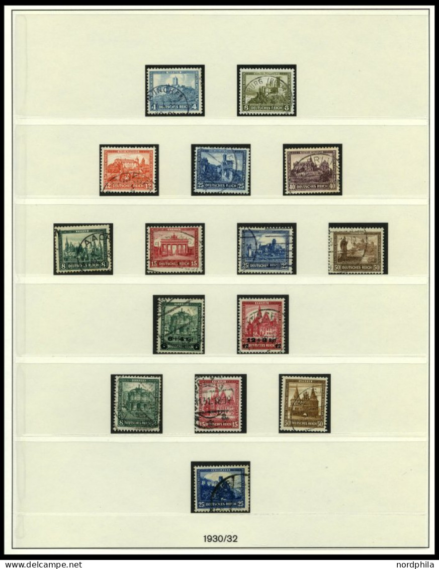 SAMMLUNGEN O, , 1923-32, Sammlung Dt. Reich Auf Lindner Falzlosseiten Mit Vielen Guten Werten, Stark Unterschiedliche Er - Used Stamps