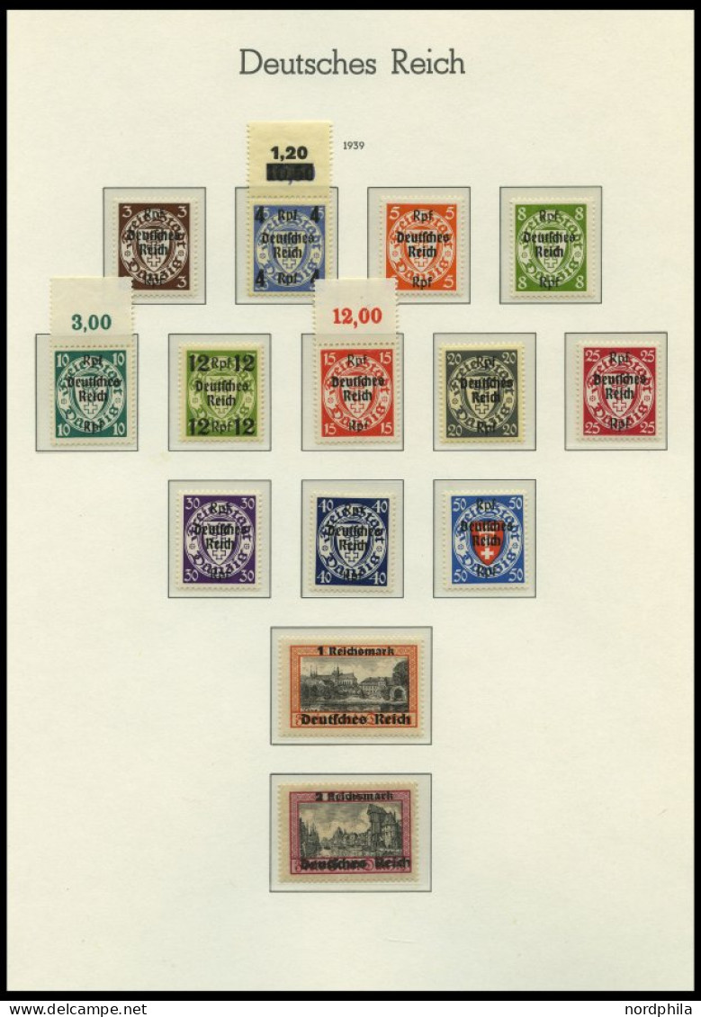 SAMMLUNGEN 565-910 , 1935-45, In Den Hauptnummern Komplette Postfrische Sammlung Incl. Bl. 4-11 Im Leuchtturm Falzlosalb - Usados