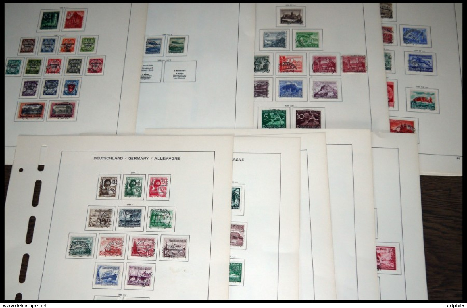 SAMMLUNGEN, LOTS O, Gestempelte Sammlung Dt. Reich Von 1933-45 Auf Schaubekseiten, Bis Auf Mi.Nr. 496-98, Bl. 2,3 Und Nr - Used Stamps