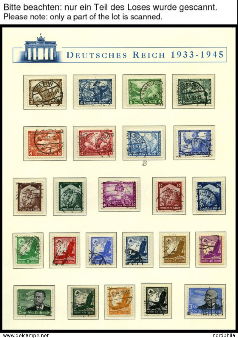 SAMMLUNGEN O, 1932-45, Gestempelte Saubere Sammlung Im Borek Spezialalbum, Bis Auf Mi.Nr. 496-98 Und Bl. 2,3 Und 5 Wohl  - Gebruikt