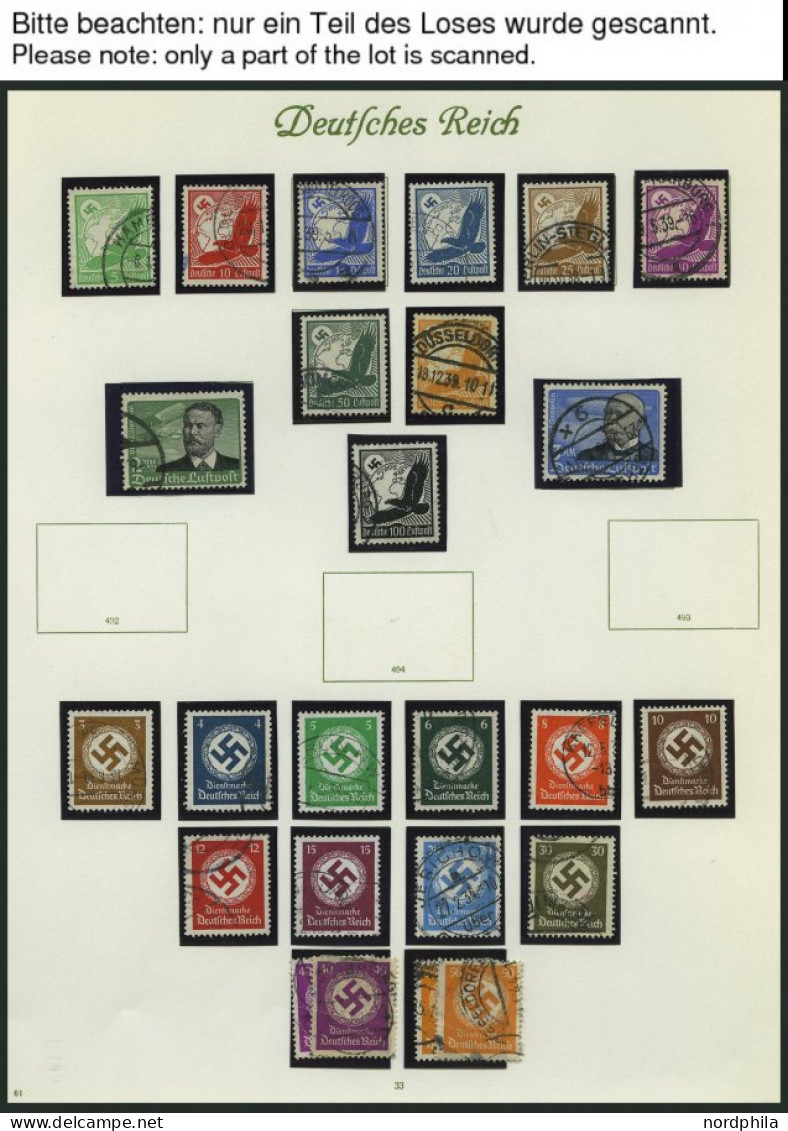 SAMMLUNGEN O, Gestempelte Sammlung Dt. Reich Von 1933-45 Mit Mittleren Ausgaben Auf Borek Seiten, U.a. Mit Mi.Nr. 505B,  - Used Stamps