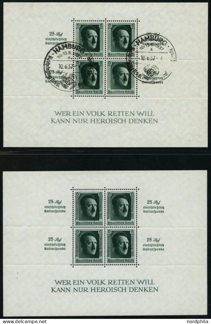 SAMMLUNGEN O,, , 1933-1945, Meist Gestempelte Sammlung Dt. Reich Im SAFE-dual Album, Bis Auf Block 2 Und 3 Komplett, Etw - Other & Unclassified