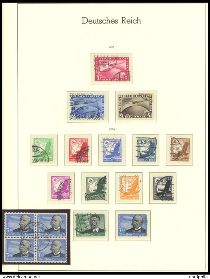 SAMMLUNGEN O, 1933-45, Saubere Gestempelte Sammlung, Bis Auf Bl. 2 Und 3 In Den Hauptnummern Komplett, Meist Prachterhal - Andere & Zonder Classificatie