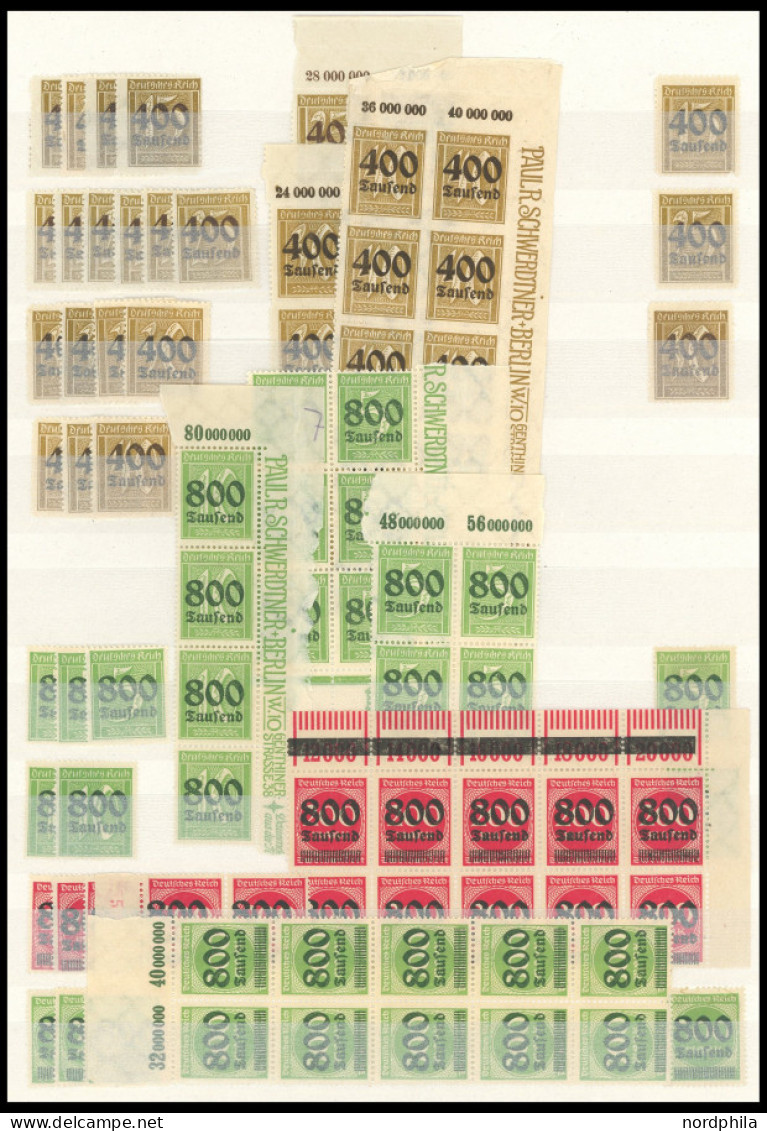 LOTS , Lagerbuch Inflation, Meist Ab 1921, Incl. Dienstmarken, Fast Nur Postfrisch, Teils In Einheiten (meist 10er-Randb - Other & Unclassified