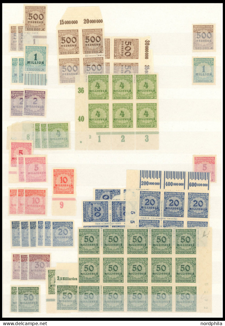 LOTS , Lagerbuch Inflation, Meist Ab 1921, Incl. Dienstmarken, Fast Nur Postfrisch, Teils In Einheiten (meist 10er-Randb - Sonstige & Ohne Zuordnung