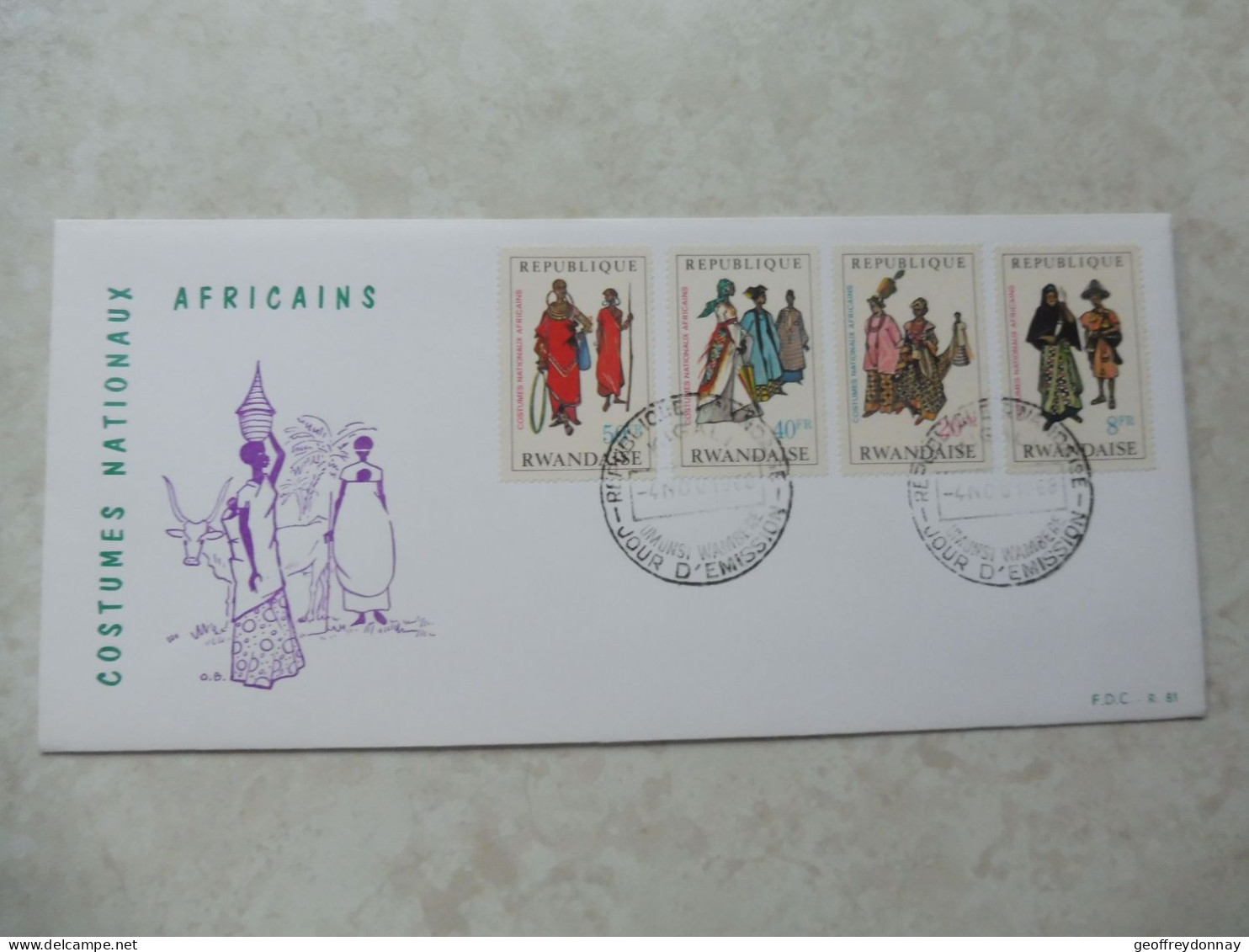 Fdc Rwanda 1968  Congo / Fdc  273/276 Perfect - Cartas & Documentos