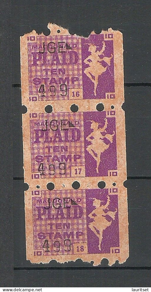 USA MacDonald, "Plaid" Cash Stamp As 3-stripe MNH Tanz Dance Ballett - Ohne Zuordnung