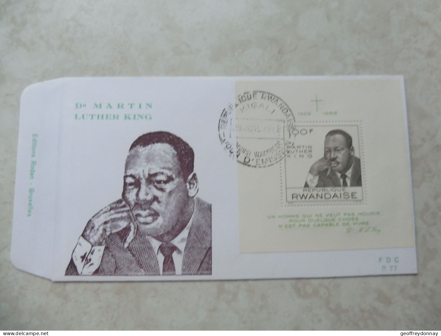 Fdc Rwanda 1968  Congo / Fdc  Bl Blok Bloc 12 Perfect - Cartas & Documentos