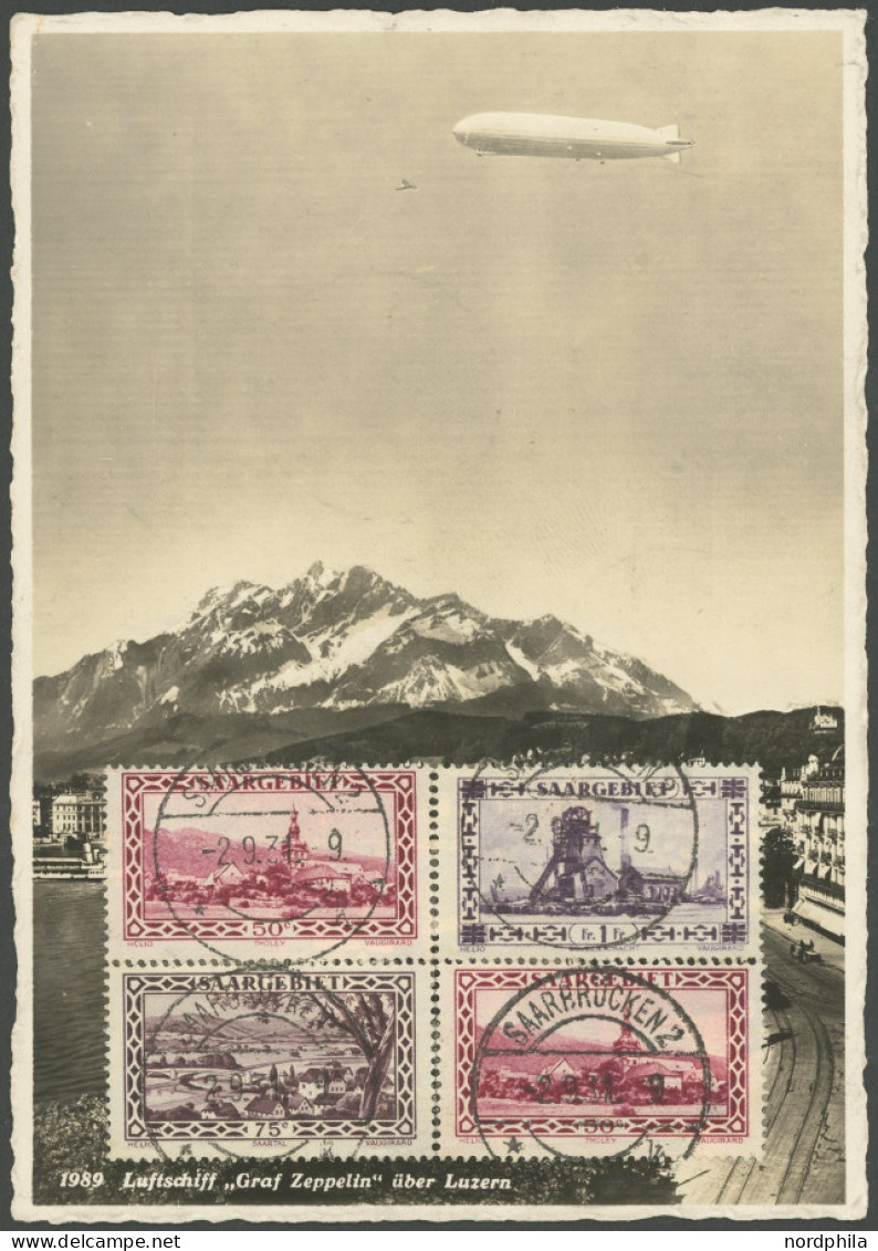 ZULEITUNGSPOST 132 BRIEF, Saargebiet: 1931, Fahrt Nach Meiningen, In Die Schweiz, Prachtkarte, Gepr. Sieger - Poste Aérienne & Zeppelin