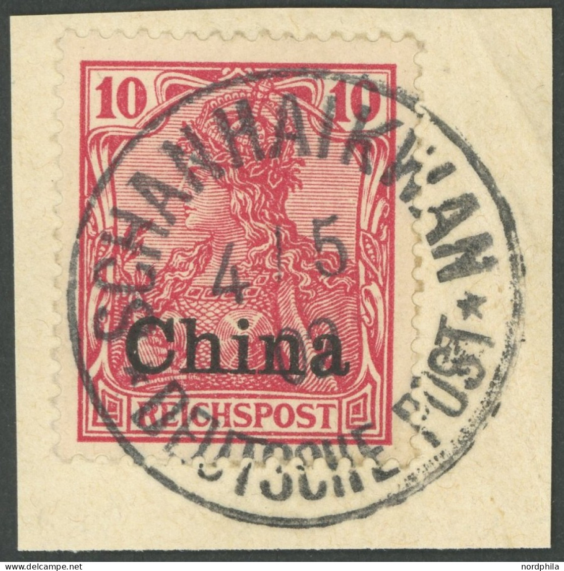 DP CHINA 17 BrfStk, SCHANHAIKWAN, 4.5.02, Zentrisch Auf 10 Pf. Reichspost, Prachtbriefstück - Deutsche Post In China