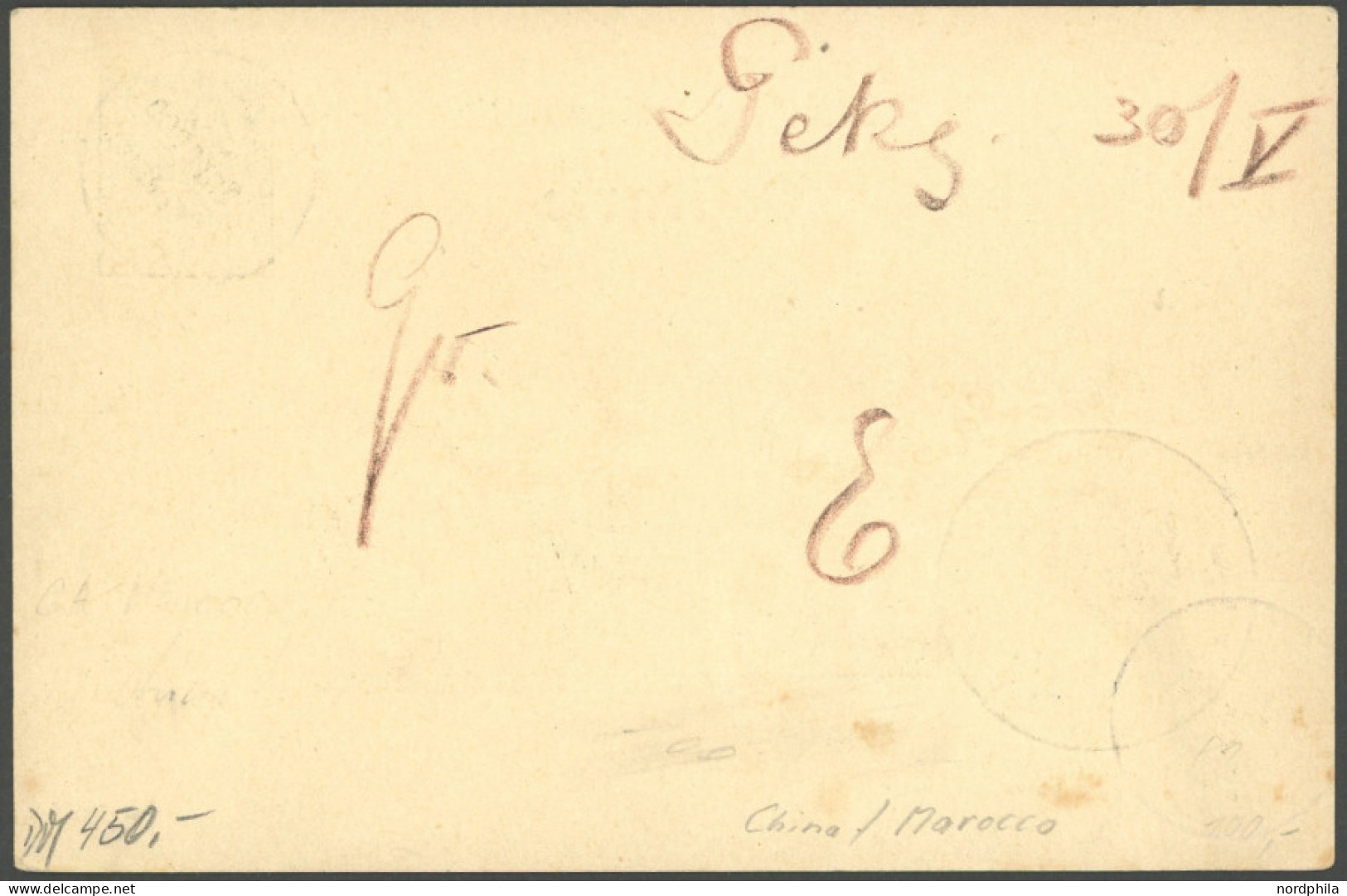 DP IN MAROKKO P 1 BRIEF, 1901, 5 C. Auf 5 Pf. Grün Mit K1 K.D. FELD-POSTSTATION Nr. 2 Und Briefstempel Leichte Mun-Kolon - Deutsche Post In Marokko