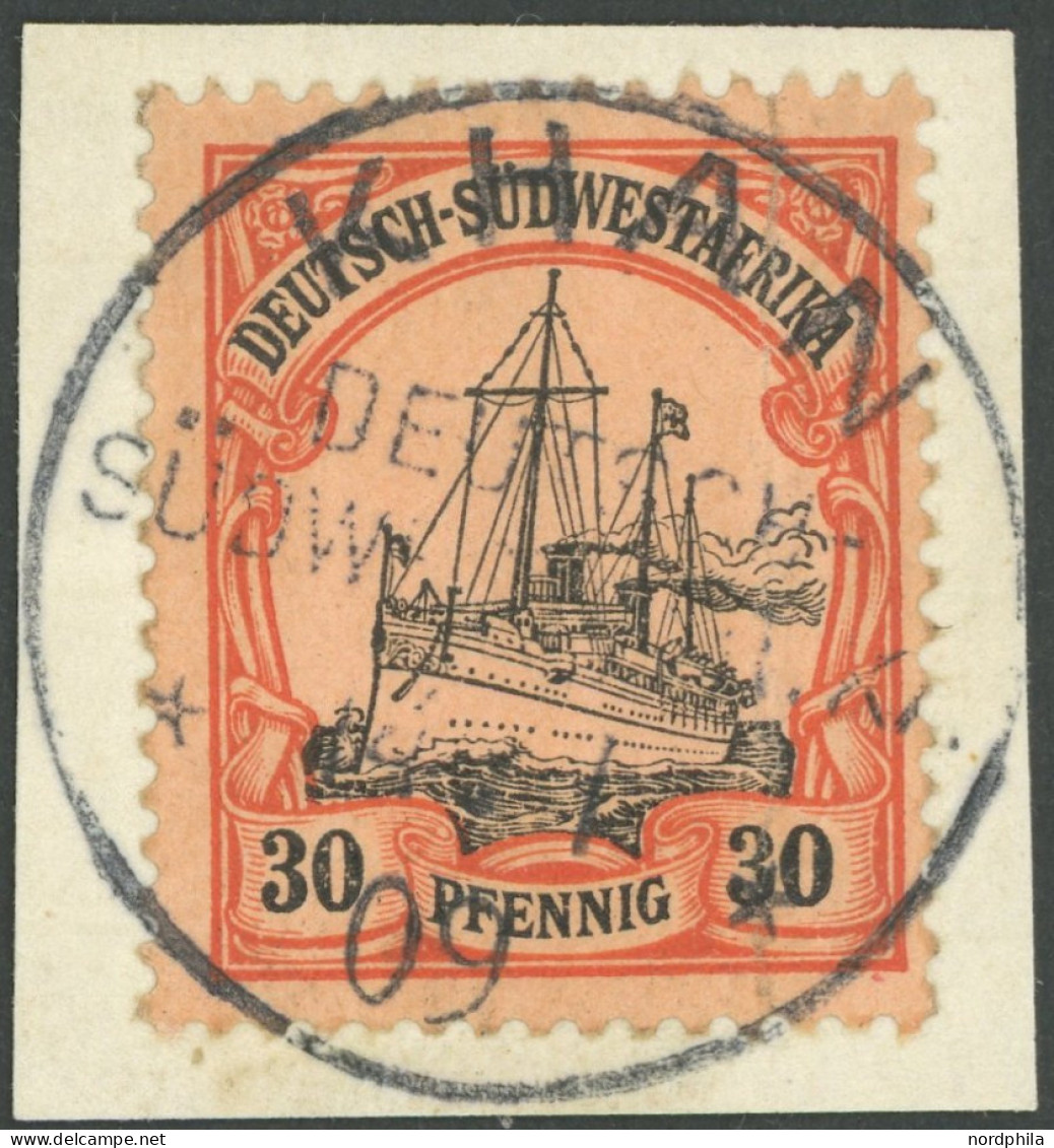 DSWA 16 BrfStk, KHAN Zentrisch Auf 30 Pf., Prachtbriefstück - German South West Africa