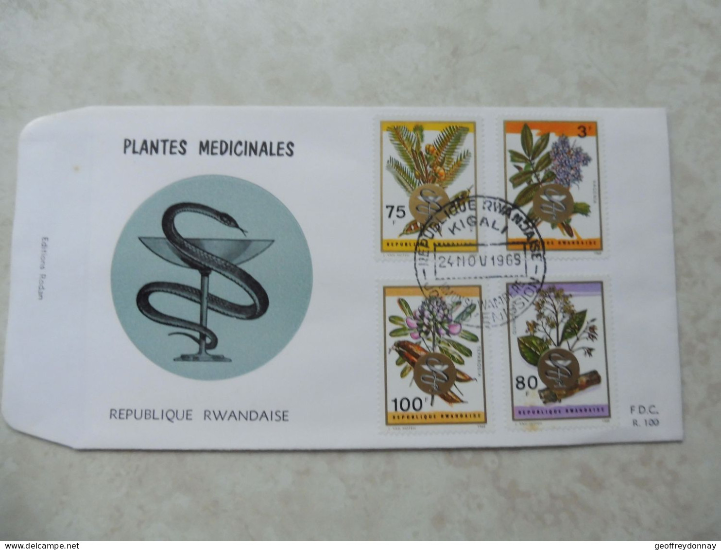 Fdc Rwanda 1969  Congo / Fdc  315/318 Perfect - Covers & Documents