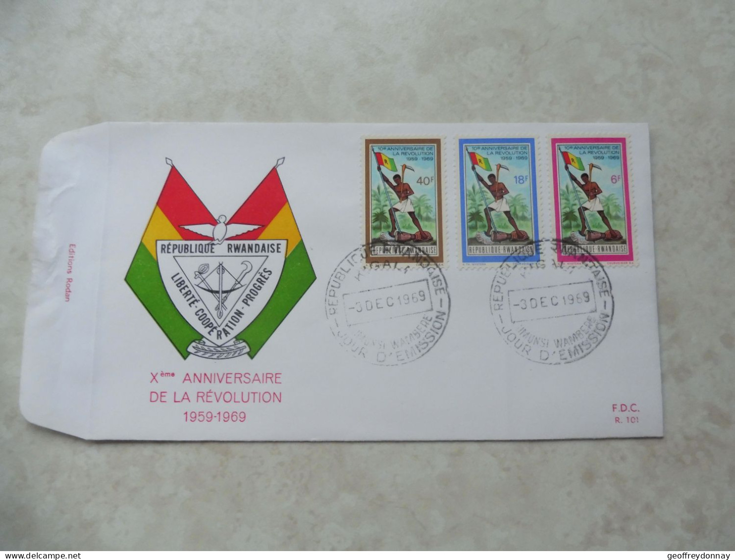 Fdc Rwanda 1969  Congo / Fdc  319/321 Perfect - Briefe U. Dokumente