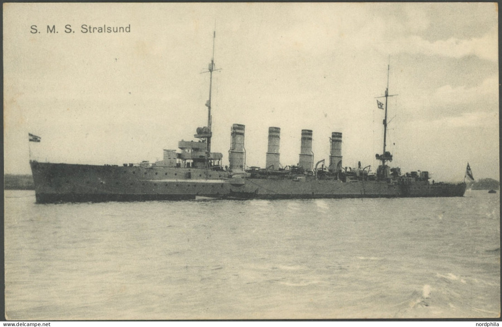 MSP VON 1914 - 1918 311, 5.6.16, FP-Ansichtskarte (S.M.S. Stralsund), Pracht - Maritime