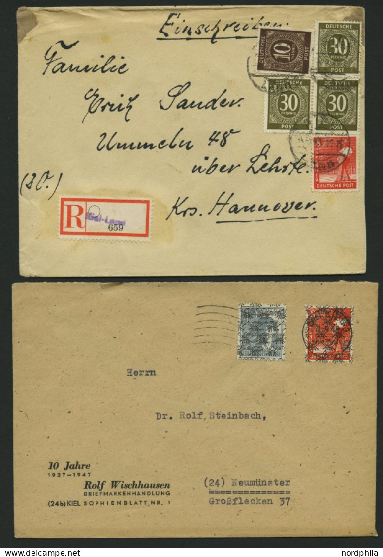 ALLIIERTE BES. 1945-49, Partie Von 85 Belegen Aus KIEL, Dabei Auch Ganzsachen, Sonderstempel Und Einige Besonderheiten,  - Otros & Sin Clasificación