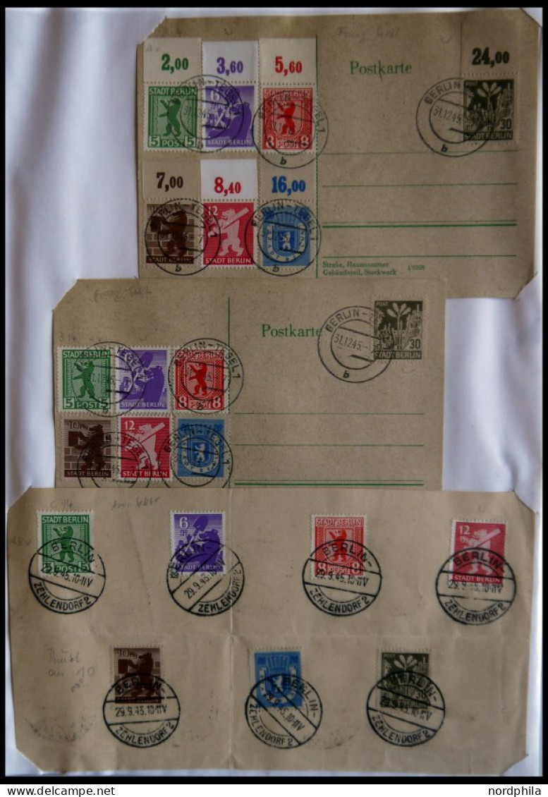 BERLIN UND BRANDENBURG umfangreiche Briefsammlung Berlin und Brandenburg, überwiegend Bedarfspost, dabei Papiervarianten