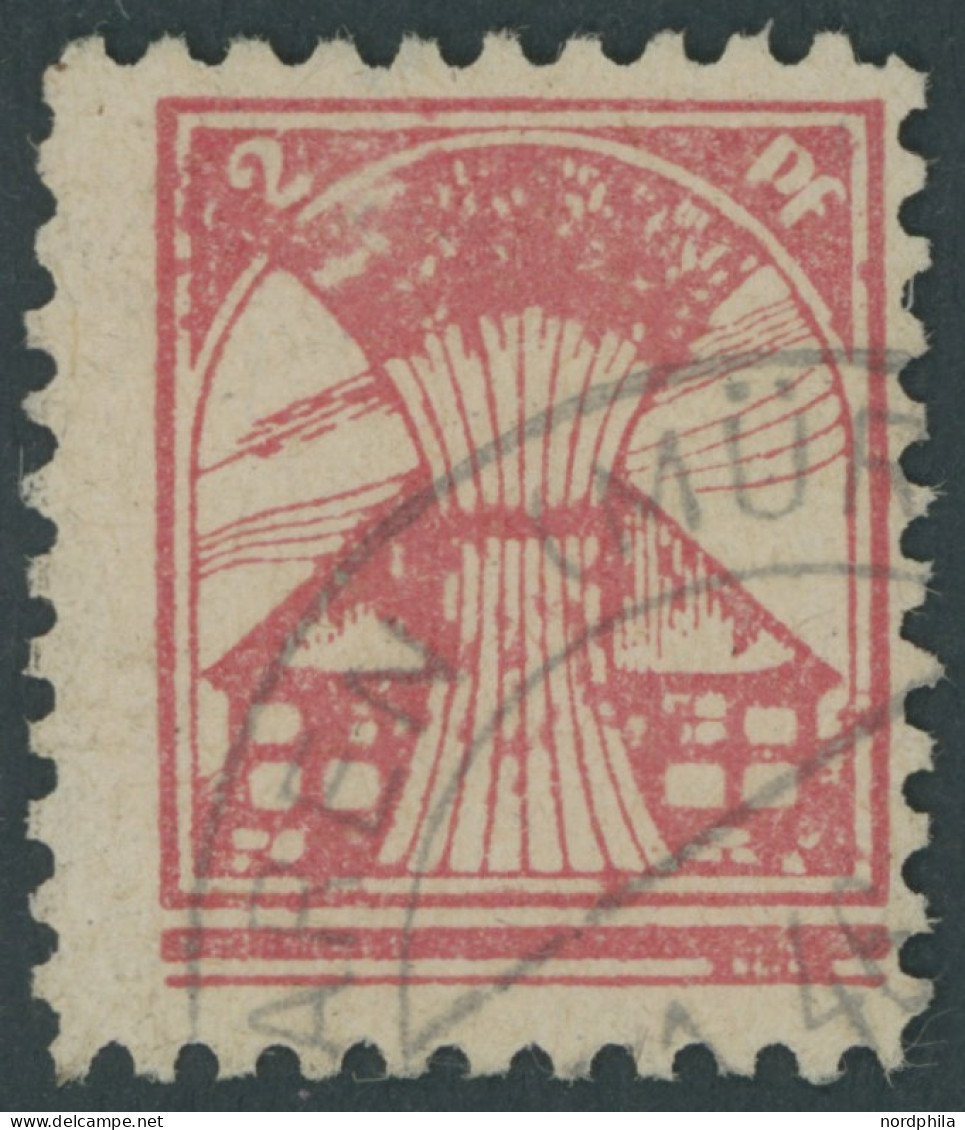 MECKLENBURG-VORPOMMERN 18c O, 1945, 12 Pf. Rosarot Mit Druckzufälligkeit 2 Pf, Pracht, Gepr. Kramp - Otros & Sin Clasificación