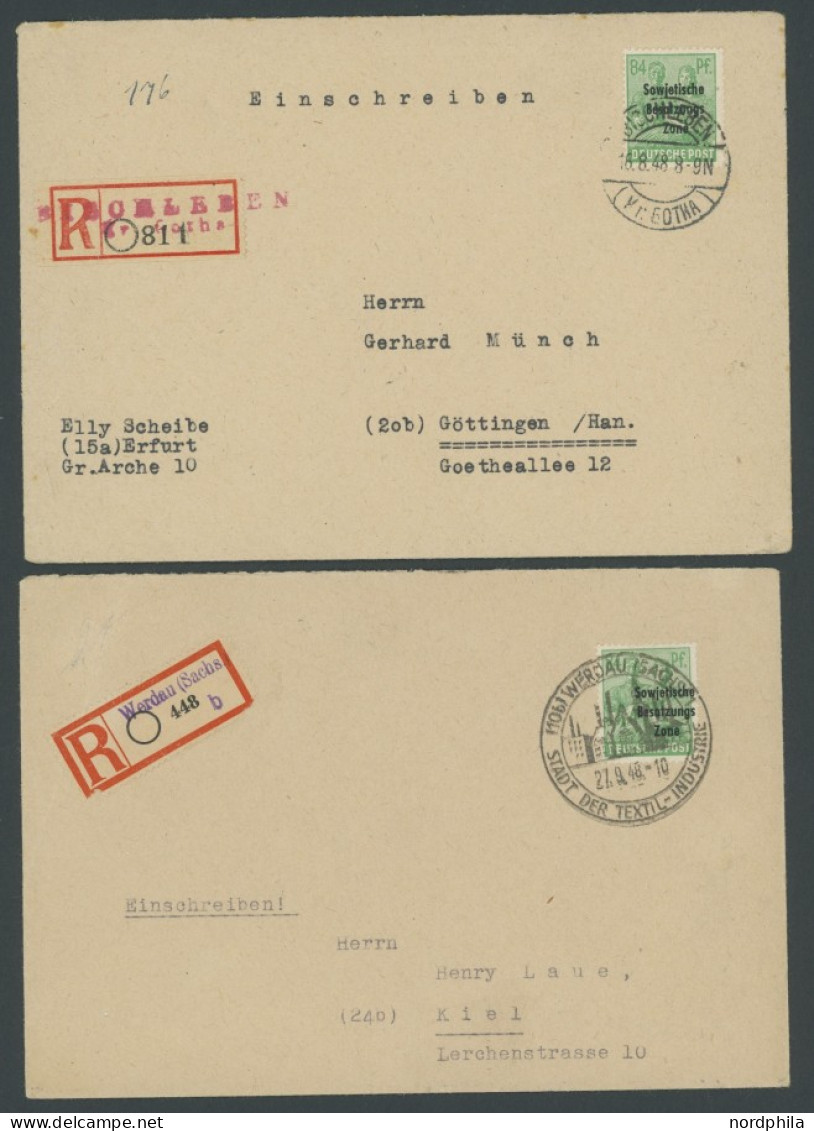 SAMMLUNGEN, LOTS 182-97 BRIEF, 1948/50, SBZ Maschinenaufdruck, 55 meist verschiedene Belege, einige bessere, überwiegend