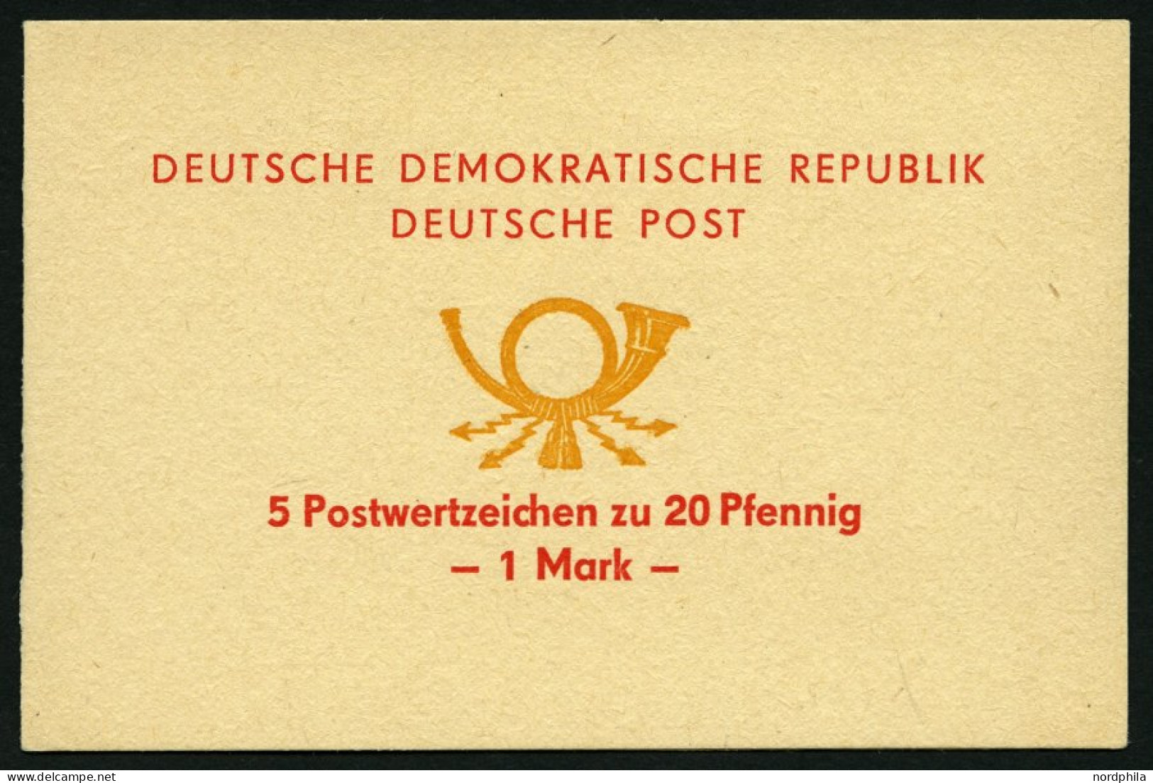 ZUSAMMENDRUCKE SMHD 2a , 1971, Markenheftchen Posthorn, Text Rot, Posthorn Orange, Pracht, R!, Mi. 800.- - Se-Tenant