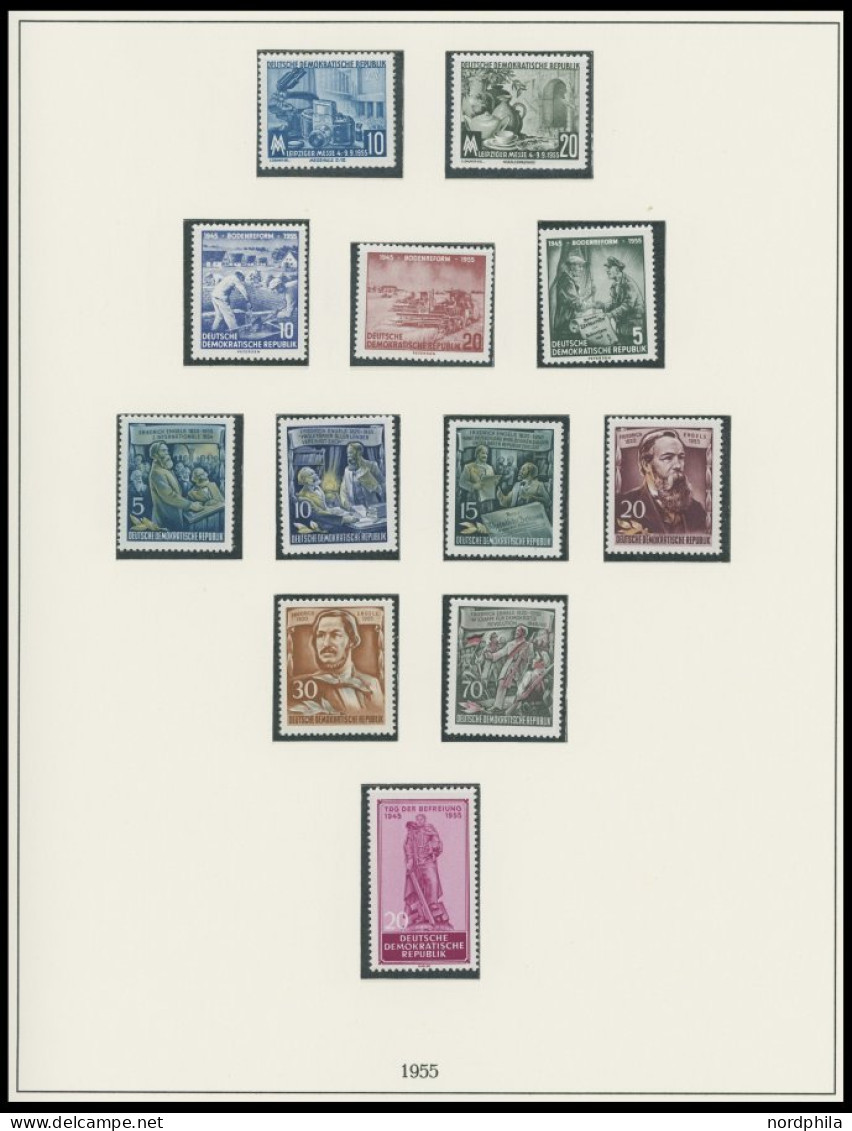 SAMMLUNGEN , Bis Auf Mi.Nr. 342/3 Und Marx-Blocks Komplette Postfrische Sammlung DDR Von 1953-63 Im Lindner Falzlosalbum - Other & Unclassified