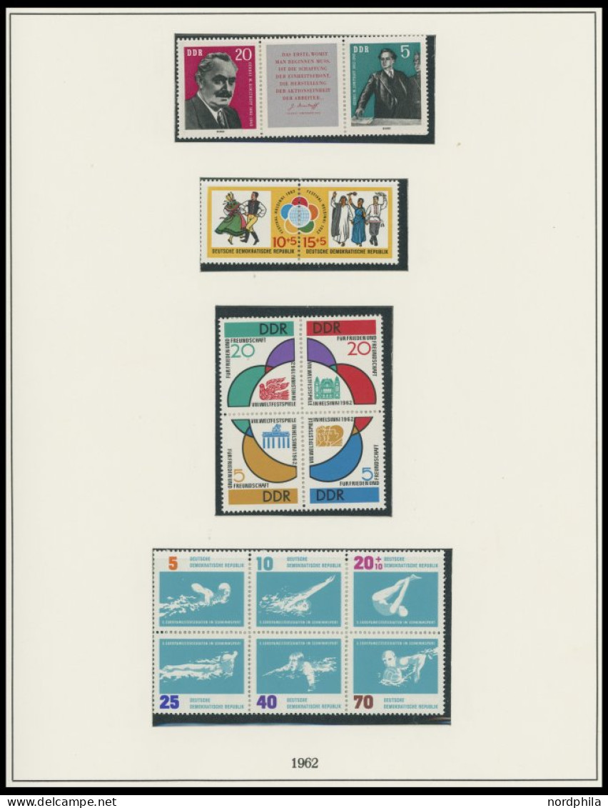SAMMLUNGEN , Bis Auf Mi.Nr. 342/3 Und Marx-Blocks Komplette Postfrische Sammlung DDR Von 1953-63 Im Lindner Falzlosalbum - Sonstige & Ohne Zuordnung