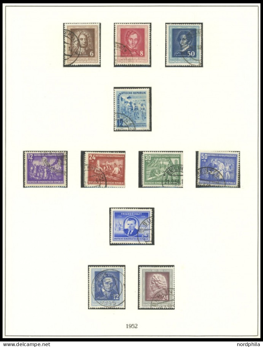 SAMMLUNGEN O,Brief , 1949-65, Komplette Gestempelte Sammlung In 2 Lindner Falzlosalben, Zusätzlich Einige Interessante B - Otros & Sin Clasificación