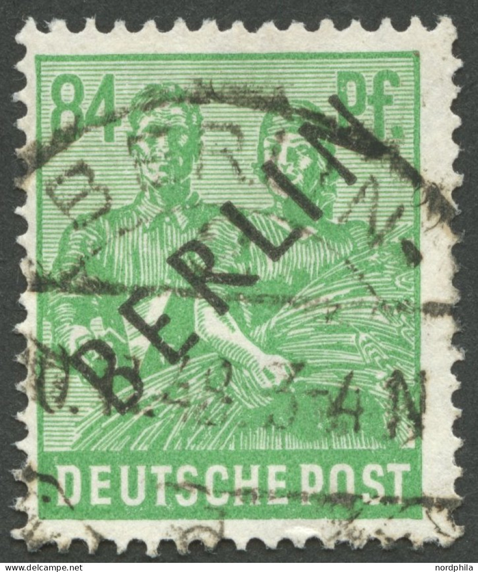 BERLIN 16 O, 1948, 84 Pf. Schwarzaufdruck, Pracht, Gepr. H.D. Schlegel, Mi. 100.- - Other & Unclassified