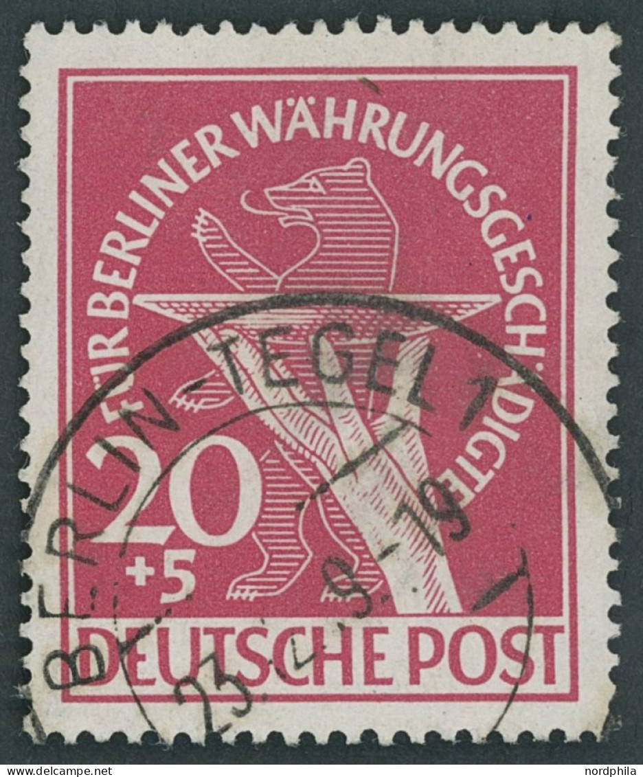 BERLIN 69 O, 1949, 20 Pf. Währungsgeschädigte, Pracht, Gepr. D. Schlegel, Mi. 190.- - Sonstige & Ohne Zuordnung