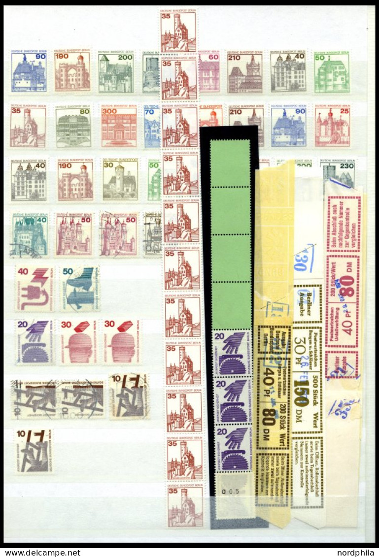 ROLLENMARKEN ,o , 1957-82, Kleine Partie Meist Verschiedener Rollenmarken, U.a. Mit Mi.Nr. 185 Und 186wR Gestempelt, Fei - Rollenmarken