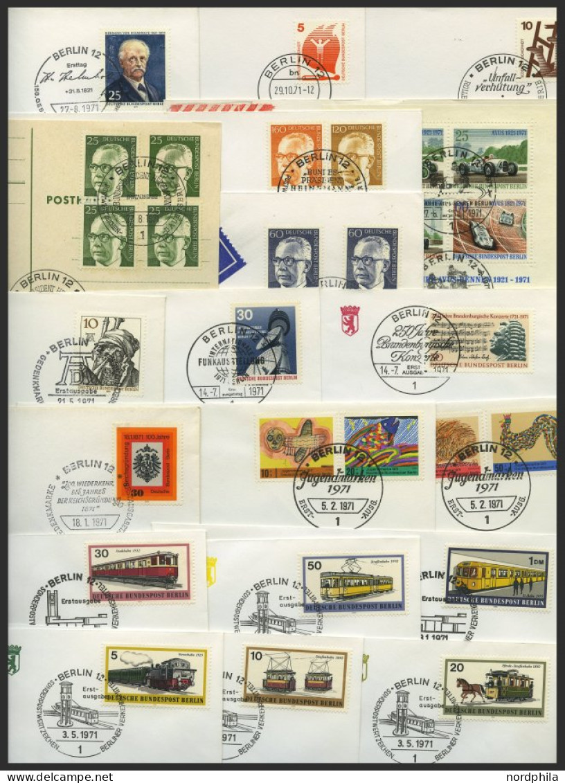 JAHRGÄNGE 379-441 BRIEF, 1971/2, 2 Komplette Jahrgänge Auf FDC`s, Pracht - Autres & Non Classés