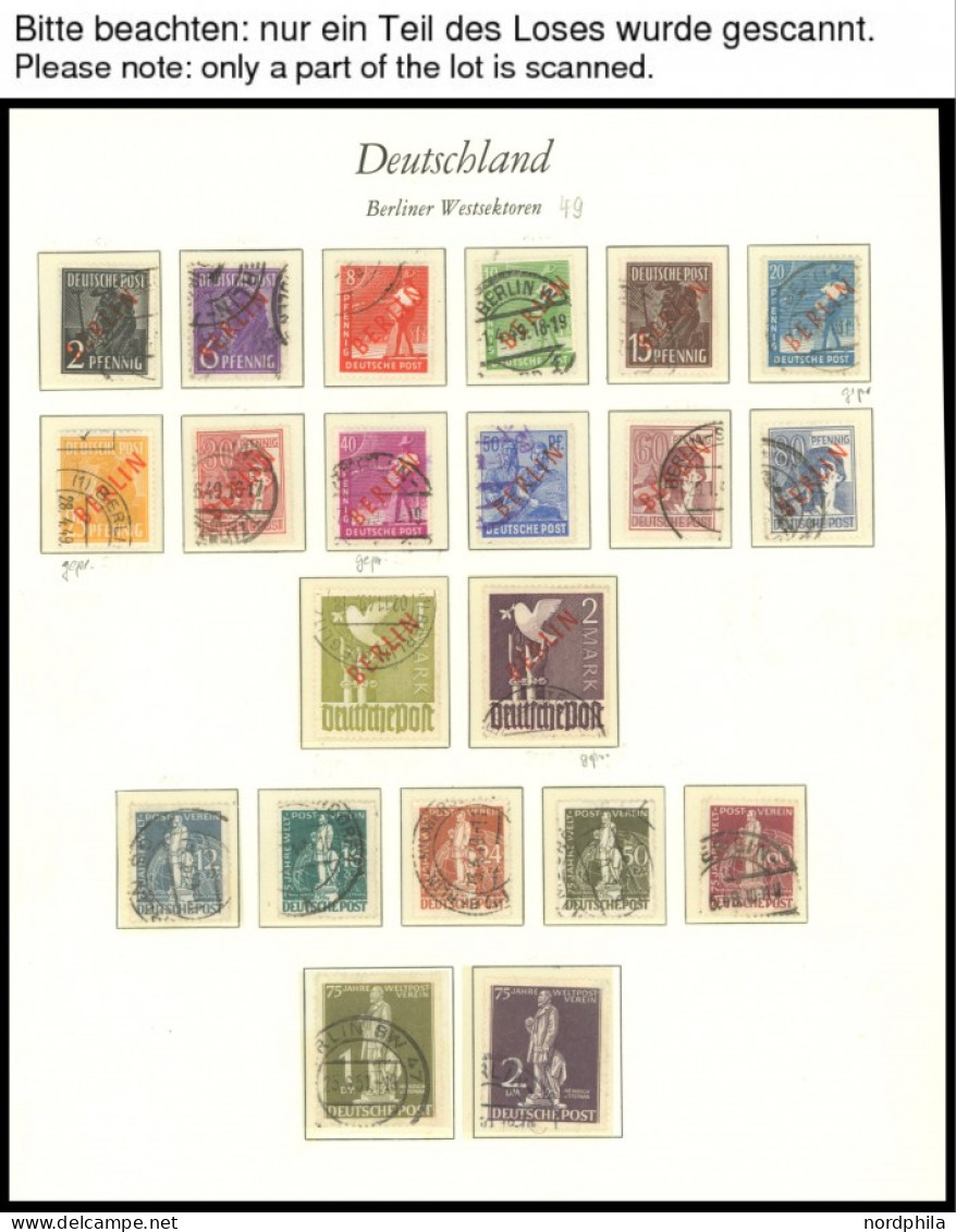 SAMMLUNGEN O, 1948-60, Bis Auf 1-5 M Schwarzaufdruck Und Bl. 1 Komplette Gestempelte Sammlung, Meist Prachterhaltung - Other & Unclassified