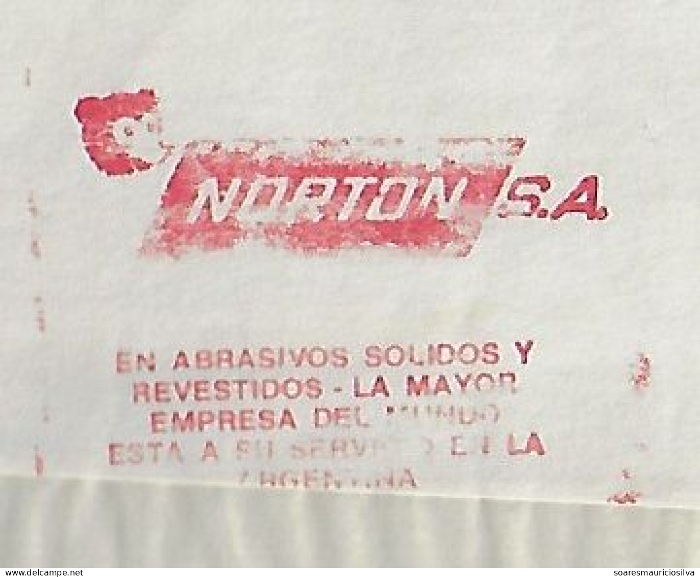 Argentina 1976 Cover Sent From Buenos Aires Meter Stamp Slogan Norton Abrasives Bear Mascot Brand Telefunken - Lettres & Documents