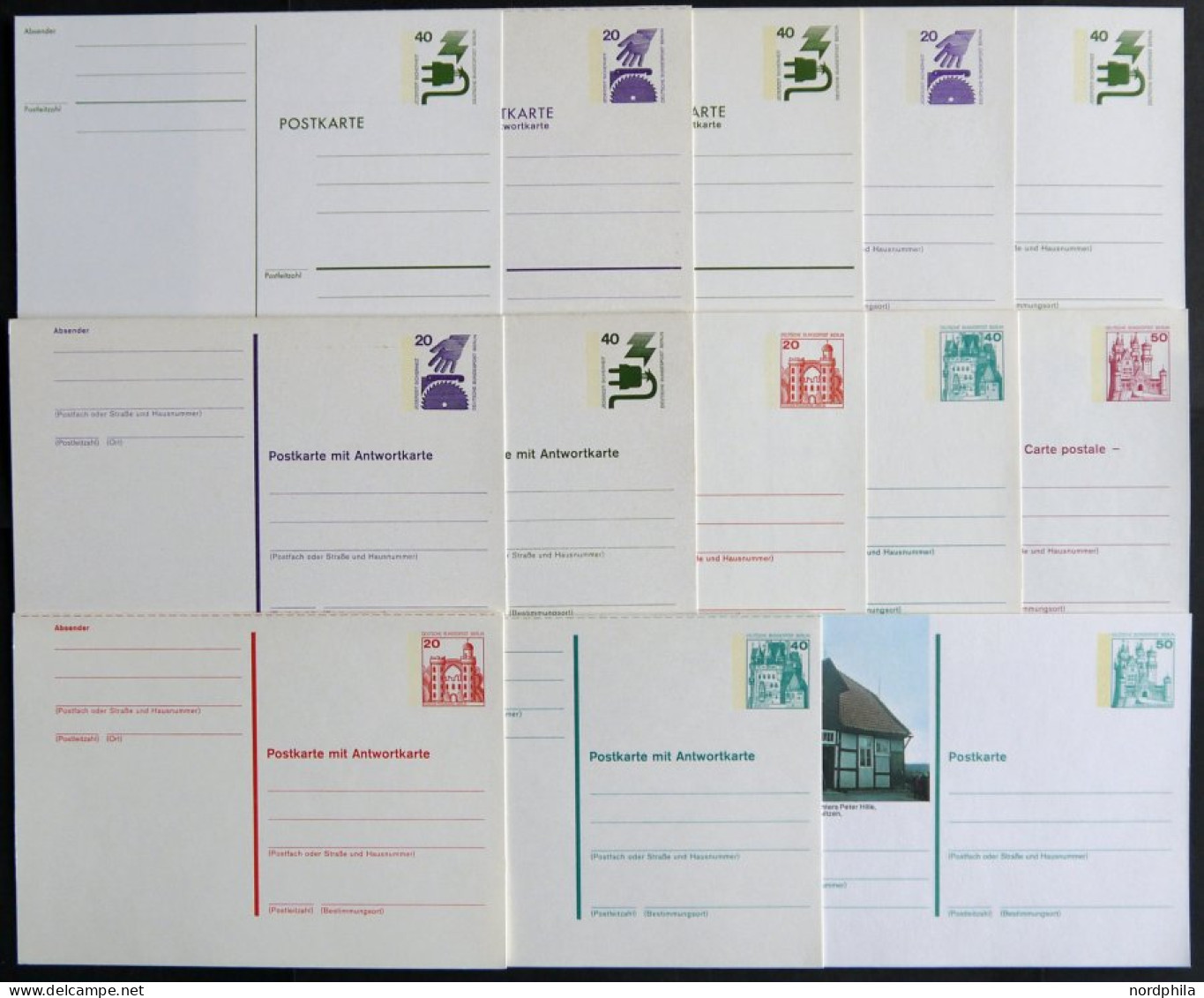 GANZSACHEN Aus P 1d-113 BRIEF, 1949-74, 58 Verschiedene Ungebrauchte Ganzsachenkarten, Fast Nur Prachterhaltung - Verzamelingen