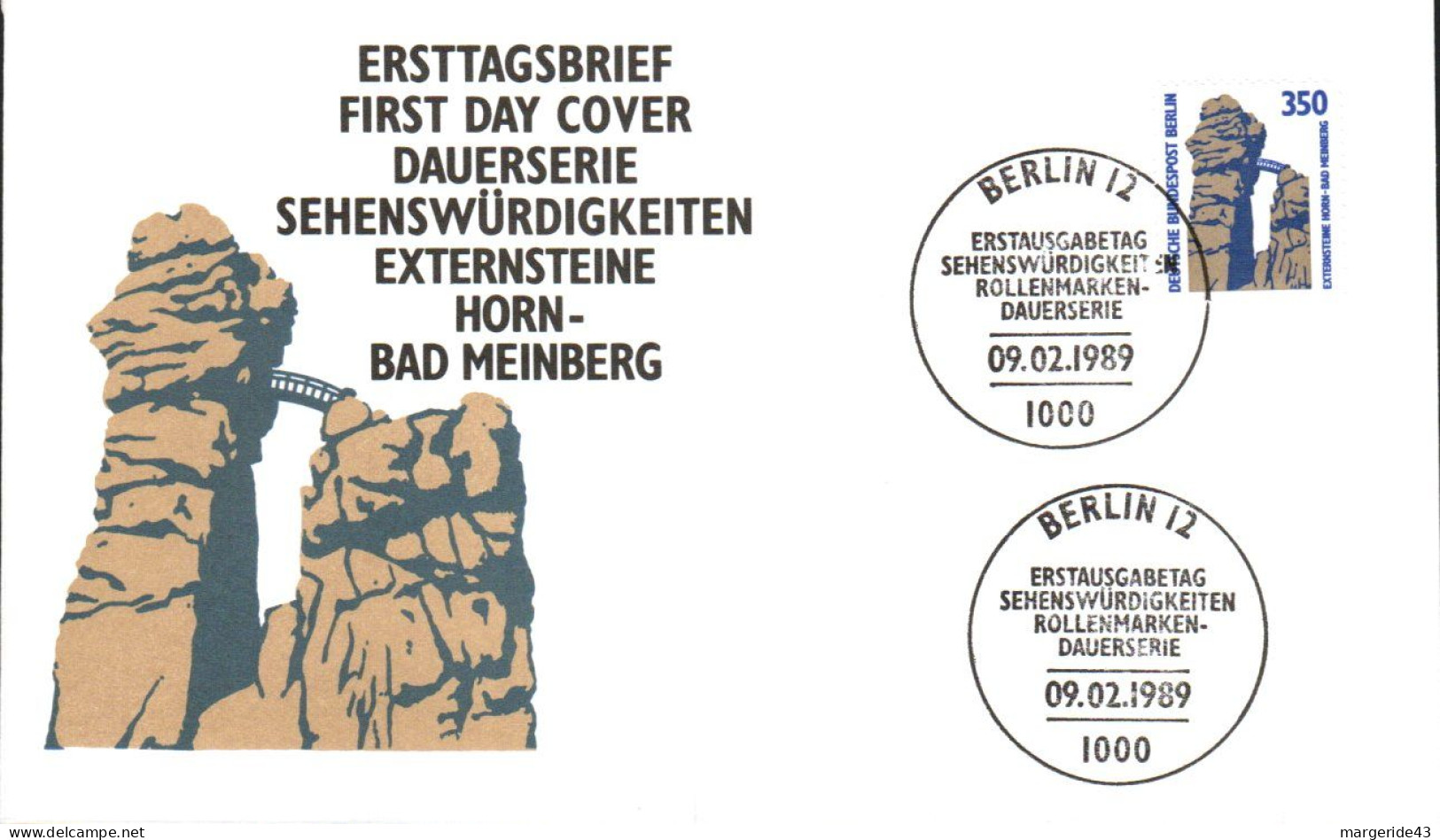 BERLIN FDC 1989 BAD MEIN BERG - 1981-1990