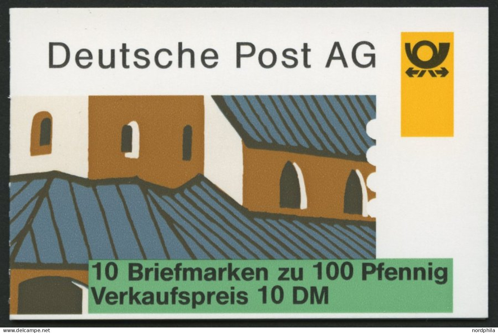 MARKENHEFTCHEN MH 32III , 1995, Markenheftchen Sehenswürdigkeiten Mit Plattenfehler Weißer Fleck Unter Der Dachgaube, Pr - Autres & Non Classés