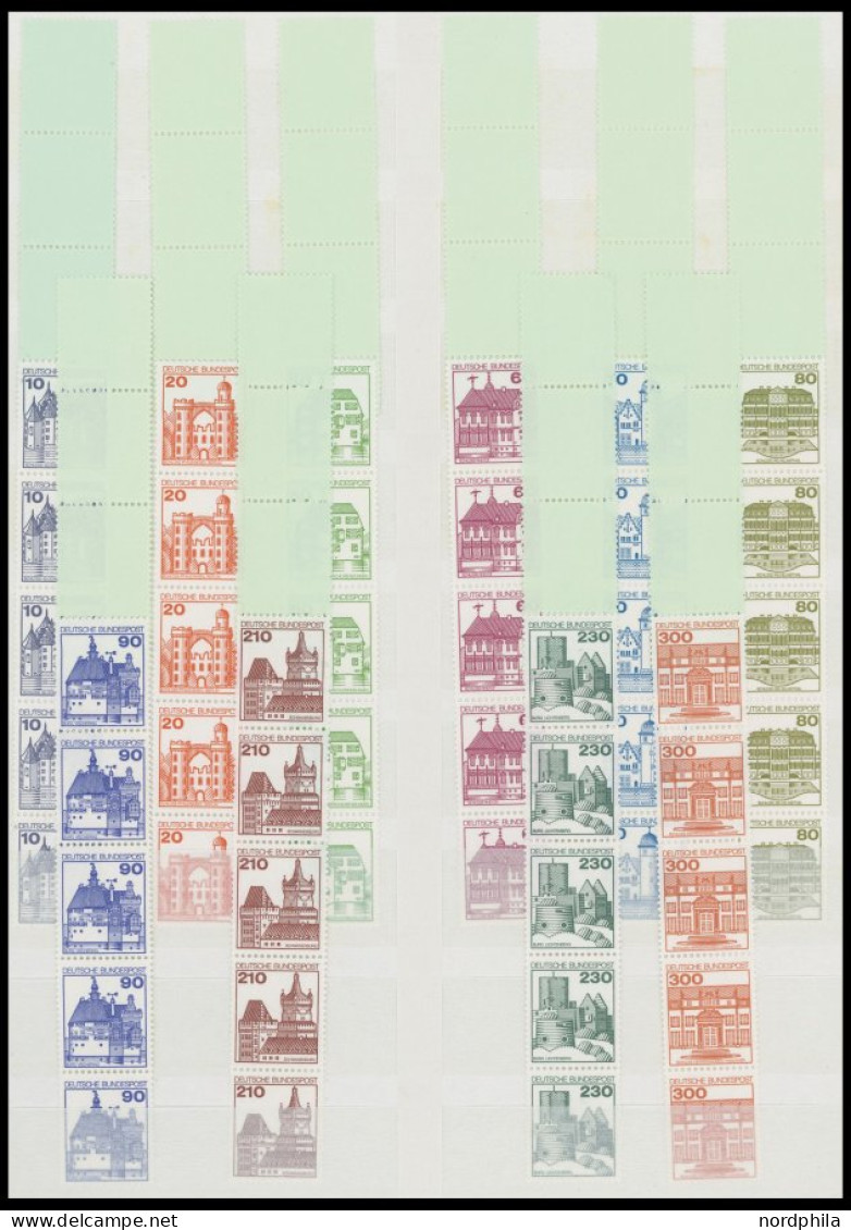 ROLLENMARKEN Aus 913-1143 , 1977/82, Kleine Postfrische Partie Verschiedener Rollenmarken Burgen Und Schlösser, U.a. Mit - Roulettes