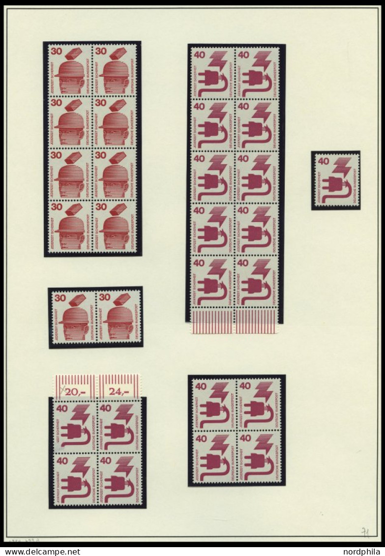 BUNDESREPUBLIK 694-703 Paar , 1971, Unfallverhütung In Waagerechten Paaren (9x), Pracht, Mi. 630.- - Neufs