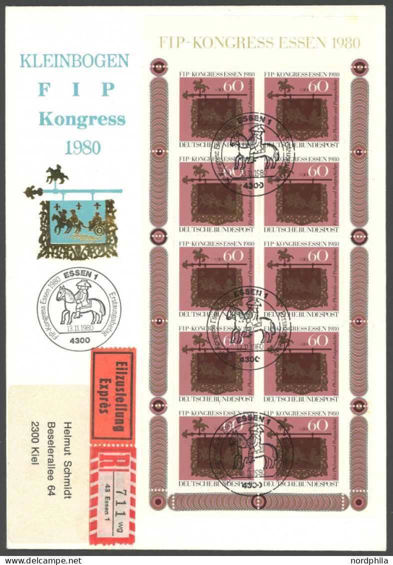 ENGROS 1065KB BRIEF, 1980, 60 Pf. FIP Auf Echt Gelaufenen FDC, 12-mal, Pracht - Otros & Sin Clasificación