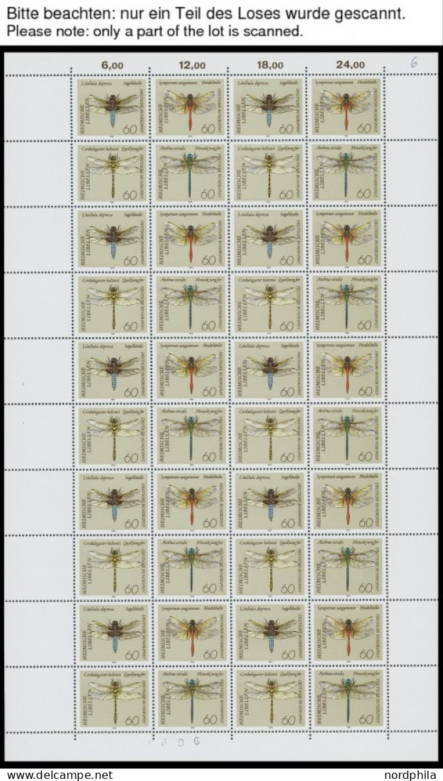 ENGROS 1546-49KB , 1991, 60 Pf. Libellen, 3 Zusammendruckbogen Je Mit Abart 1549I, Postfrisch, Pracht - Sonstige & Ohne Zuordnung