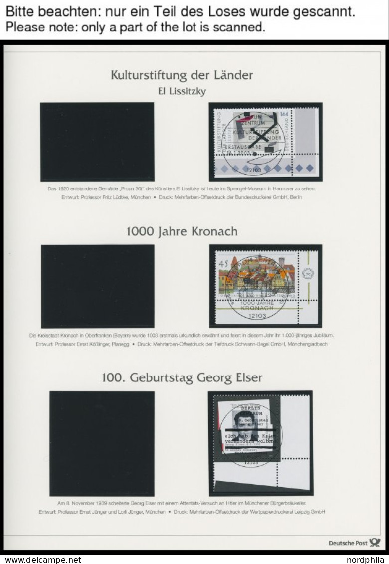 JAHRGÄNGE 2305-73 O, 2003, Kompletter Jahrgang, Ohne Selbstklebende Marken, Jeweils Aus Der Rechten Unteren Bogenecke, M - Andere & Zonder Classificatie