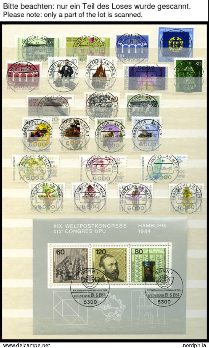 SAMMLUNGEN O, In Den Hauptnummern Komplette Sammlung Bundesrepublik Von 1982-91 Mit Zentrischen Ersttagsstempeln In 2 Ei - Used Stamps