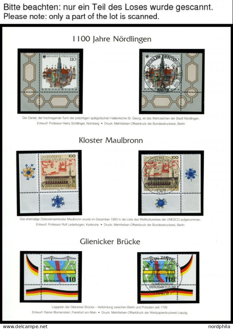 SAMMLUNGEN ,o , Komplette Sammlung Bundesrepublik Von 1998-2000 Im Deutschland-plus Falzlosalben, Postfrisch Und Gestemp - Unused Stamps